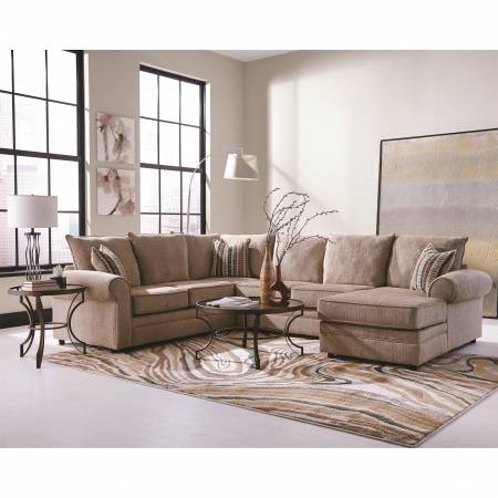Fairhaven Cream Colored U-Shaped Sectional with Chaise